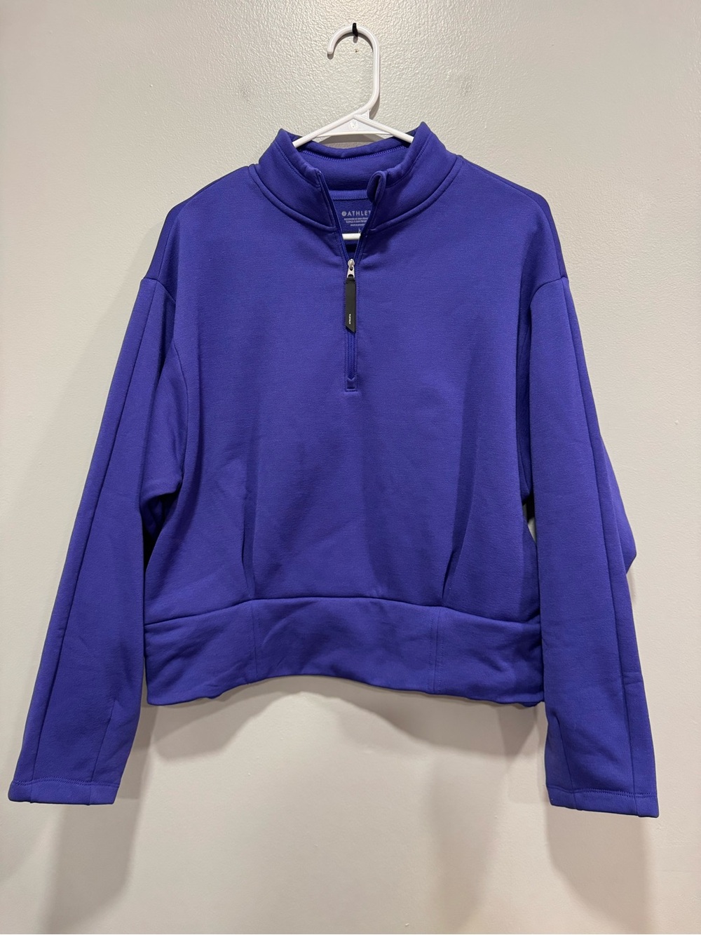Athleta Altitude Polartec 1/2 Zip Sweatshirt in Noble Blue/ Purple Size Large